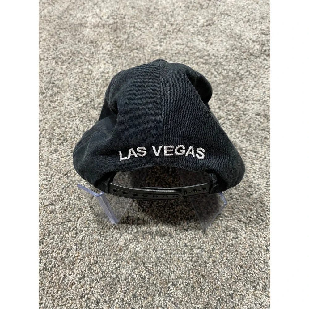 Top Level Snapback Hat Mens OSFM Black Excellent Las Vegas Skull Cross Swords